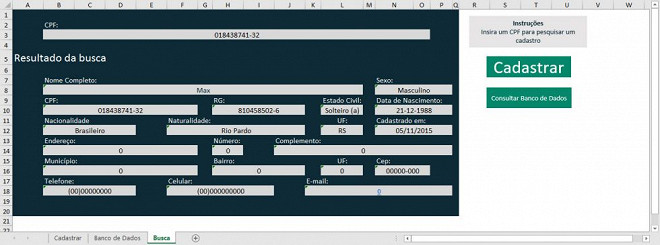 Planilha De Cadastro De Clientes No Excel V12 0