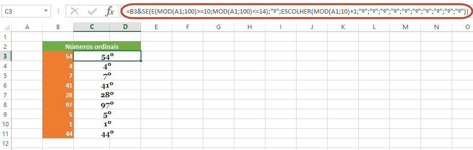 Como fazer o símbolo de numeral ordinal no word