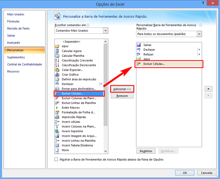 Como Personalizar A Barra De Acesso Rápido Do Excel