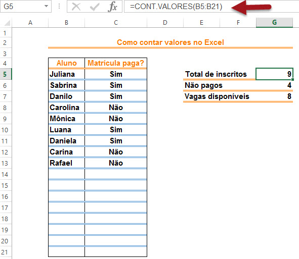 As Diversas Maneiras De Contar No Excel