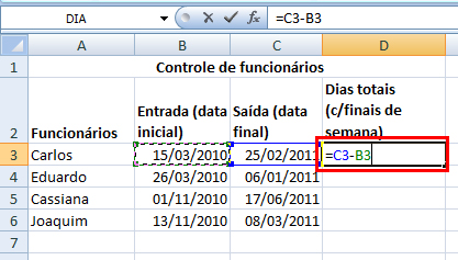 Como Calcular Datas No Excel